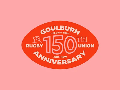 Goulburn Reds 150th anniversary anniversary branding illustration ram retro rugby sport sports branding typography
