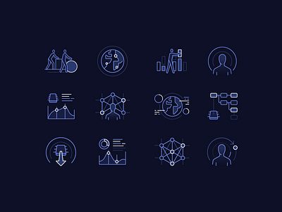 Icons design icons line
