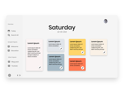 Note Taking App - Concept adobe adobe xd app design frontend notetaking ui ux web