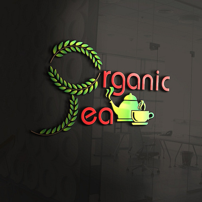 Organic Tea Logo Design brand design branding design graphic design illustration logo logodesign logos social media design socialmedia