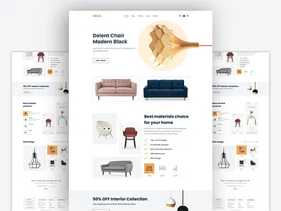 eCommerce Furniture Shop Landing Page Design agency agency website creative design design designerforux ecommerce eshop furniture furniture design furniture website landing page landing page design template template design ui ui design uiux design uiux designer ux web design