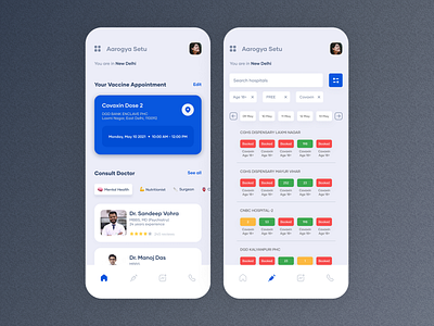 Aarogya Setu App aarogya setu application covid covid19 modern ui ui ui design vaccine vaccine tracker