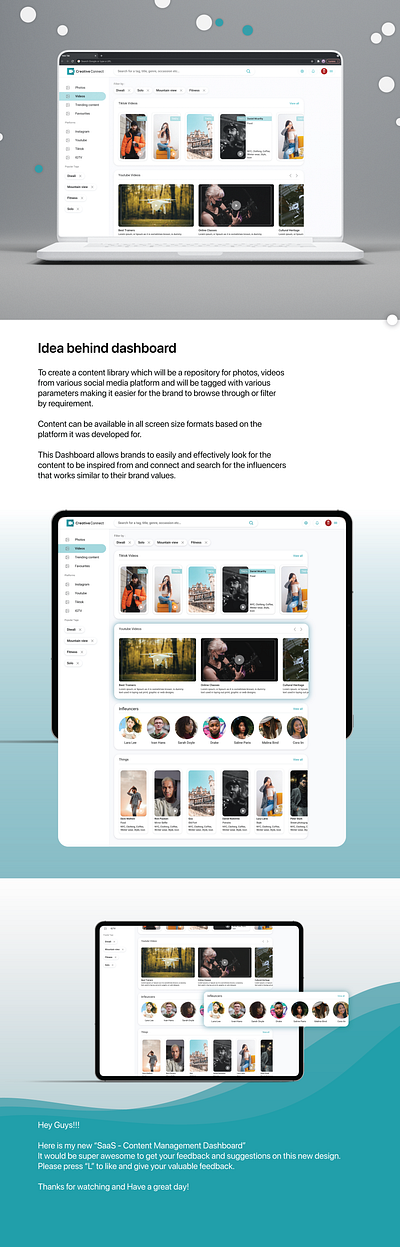 SaaS _ Creative Content Management Dashboard branding ecommerce file management ui user experience ux web app web design