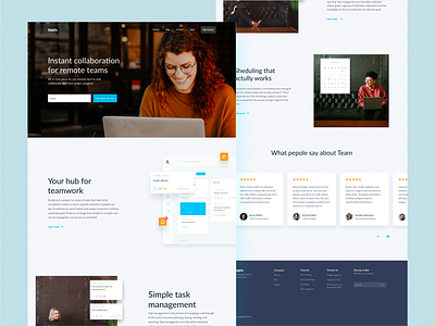 Remote Team chat app design figma inspiration landing page team ui ui design ux ux design web web design website website design