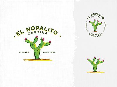El Nopalito Cantina bar brand branding cactus cantina design illustration logo mexican restaurant vector