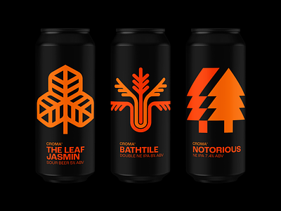 Croma Beers arbor autumn beer beer can beer label croma fall foliage hazy ipa icon ipa leaf logo nature oak october packaging pine symbol tree
