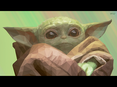 Grogu/ Baby Yoda baby yoda cute disney face fictional grogu illustration low poly low poly lowpoly lowpolyart lucasfilm pedro pascal simple star wars starwars taika watiti the mandalorian vector yoda