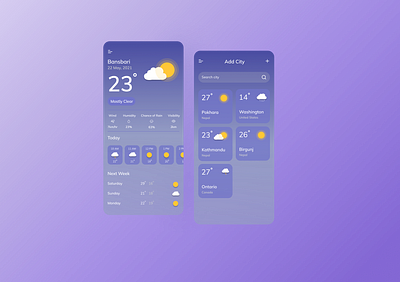 Weather App figma mobile app ui ux weather app