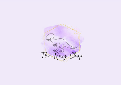 Animals Cute dino logo branding feminine feminine logo fiverr flat illustration line art logo logo design lylac watercolor