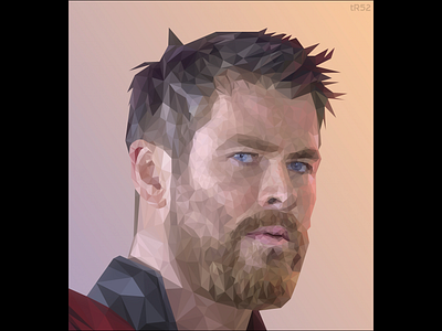 Thor actor avengers endgame avengers infinity war chris hemsworth design face illustration low poly low poly lowpolyart marvel marvel fanart marvel studios marvelcomics odin simple thor thor ragnarok vector