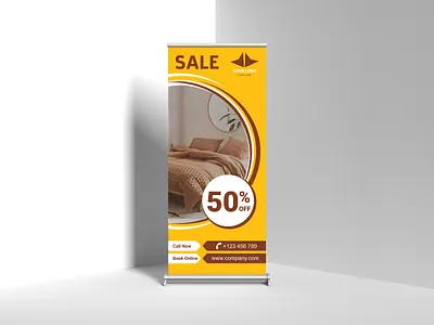 Product Sale Roll-Up Banner branding design roll up banner rollup