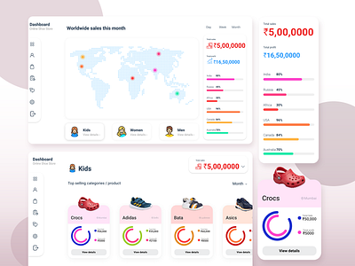 Dashboard ui design xd design