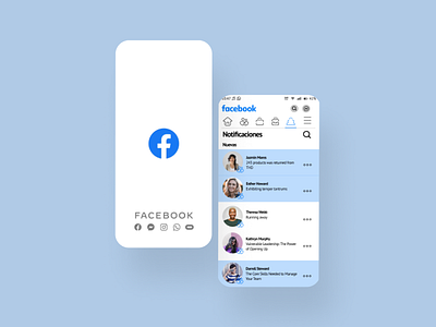 Dia 3 - Notificaciones app design application apps dailyui design facebook facebook cover figma inspiration ui ui design ux