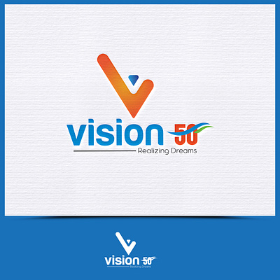 Vision 50 logo business creative creative design design illustration illustrator logo design logodesign photoshop vector