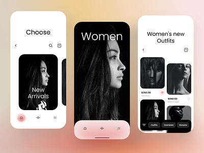 Women's fashion - Mobile Design 2021 2021 design 2021 trend alphadesign clean design designs fashion fashion app fashion brand germany julius branding minimal mobile mobile app mobile app design mobile design mobile ui women womens