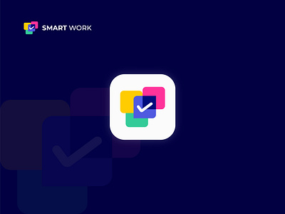 Smart Work Modern Logo Design and icon design. brand identity branding business colorful logo concept creative design flat graphic icon lettermark logo logo design logo mark logotype modern smart work vector work