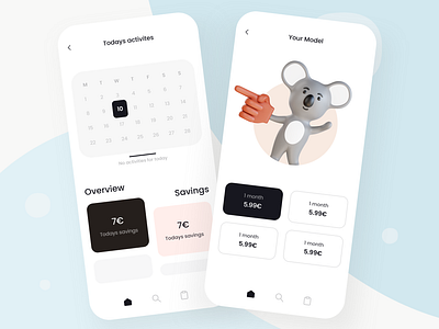 Savings App - Mobile Design 2021 2021 design 2021 trend alphadesign clean design designs germany julius branding minimal mobile mobile app mobile app design mobile design mobile ui modern saving saving money savings savings app