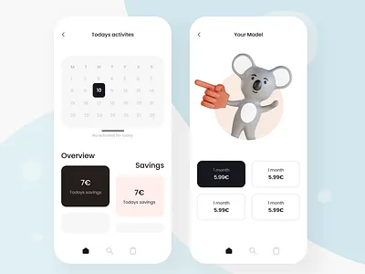 Savings App - Mobile Design 2021 2021 design 2021 trend alphadesign clean design designs germany julius branding minimal mobile mobile app mobile app design mobile design mobile ui modern saving saving money savings savings app