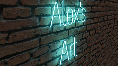 Neon Sign. blender digital art neon sign