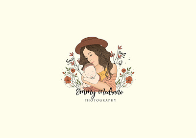 Potrait baby and mom drawing, feminine logo beauty logo branding character animation character design design feminine feminine logo fiverr flower illustration flower logo illustration logo logodesign watercolor