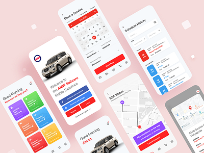 Auto Mobile Self Care App app ios mobile mobile app mobile ui ui uiux ux
