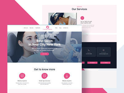 Website for Beauty saloon beauty fashion salon style