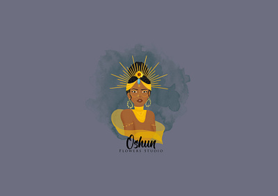 Feminine Oshun Goddess animation beauty logo beauty salon boutique branding feminine feminine logo fiverr flower logo logo design logodesign watercolor