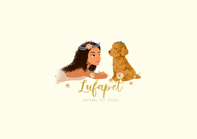 Disney cute little girl and puppy afro beauty logo black woman boutique character design curly hair dog logo feminine feminine logo feminine logos flower logo illustration logo logo design logodesign logos petshop potrait watercolor watercolour