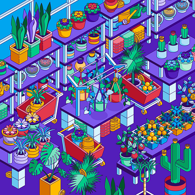 Bitcoin in Bloom bitcoin blockchain crypto cryptocurrency find and seek garden illustration interior isometric ispy plants puzzle wheres waldo wheres wally