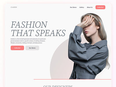 Fashion project branding design fashion figma minimal ui web web design