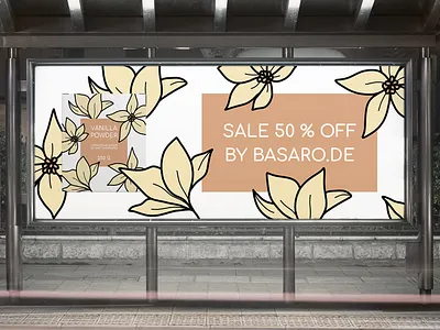 Banner Design Vanilla Powder banner banner ad banner design banners creative creativity design designer graphic design modern package packaging typography