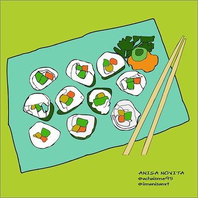 sushi design illustration vector