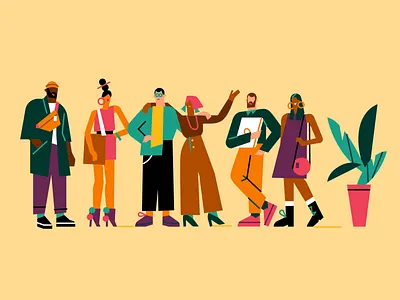 Office life branding character characterdesign color design illustration vector