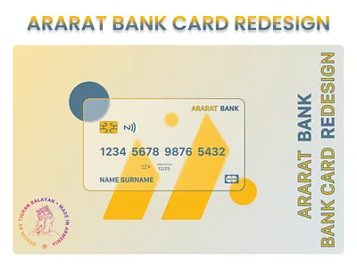 Glassmorphism Ararat Bank Card Redesign branding design