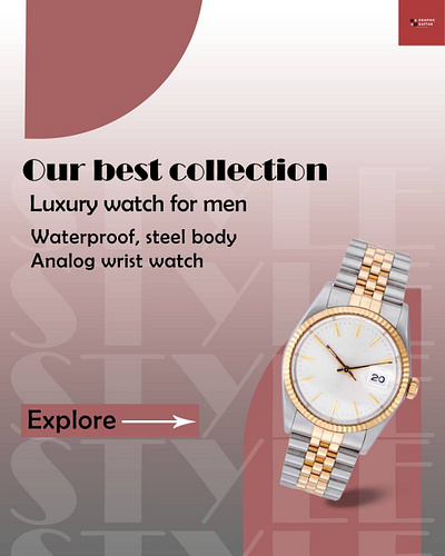 Luxury Watch for Men adobe photoshop branding concept instagram post photoshop editing poster design social media design social media post design social media poster social media posts visual design