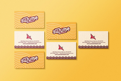 Suzume Ramen Business Cards brand identity branding design graphic design illustration logo print typography vector
