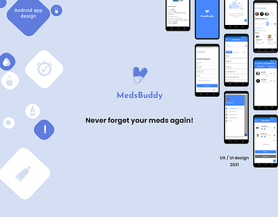 MedsBuddy - Android app android app android app design android design health healthcare ui uiux uiuxdesign uiuxdesigner ux