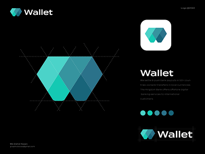Wallet - Logo and Branding Identity Design banking blockchain brand identity branding credit card cryptocurrency design ecommerce finances financial tech company logo fintech investment lettermark logo design m n o p q r s t u v w x y z modern logo payment payment gateway logo payment method logo wallet