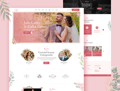 Wedding landing page design bride bride groom design typography ui ui ux design ux web weddings