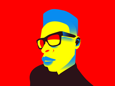 Sugar abstract colorful composition illustration man man illustration man portrait minimal portrait portrait art portrait illustration splash sunglasses