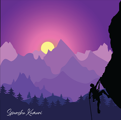 Adversity and sunrise! design illustration