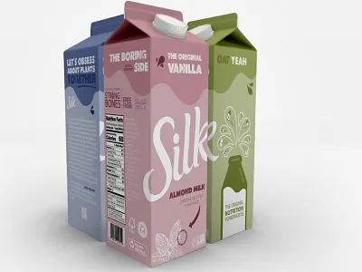 Silk Almond Milk Package Rebranding