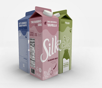 Silk Almond Milk Package Rebranding