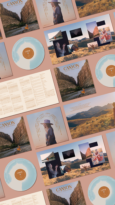 Canyon album art album cover layout music package design print design vinyl