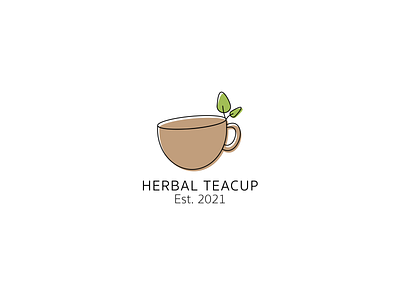 Herbal Teacup branding design graphic design illustration illustrator logo minimal vector