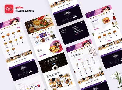 Halftime Websiite food ui design ux design website xd