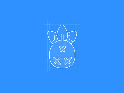 Pineapple Blueprint 🍍 blueprint blueprints branding emblem logo design mascot pineapple skeleton zogo