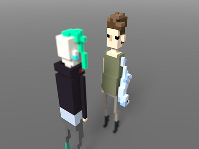 Voxel characters 8bit character character design game game art game artist pixel art simple