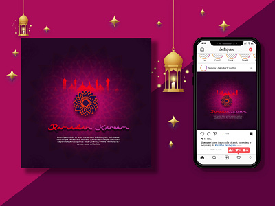 Ramadan Kareem Instagram Template Social media Post Banner arabic aurtho background banner banner ads banner design brand identity branding business celebration culture design digital eid eid mubarak graphic design illustration illustrator ramadan ramadan kareem