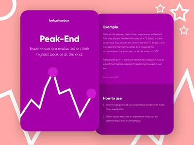 Behavioural Design Cards - Peak End Rule behavior behaviour bias product design psychology science ux ux design uxui workshops